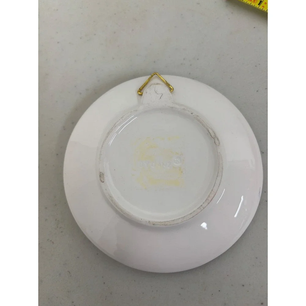 Ganz Santa Claus and Sheep Plate Christmas‎ Winter Scene Collectible Wall Decor